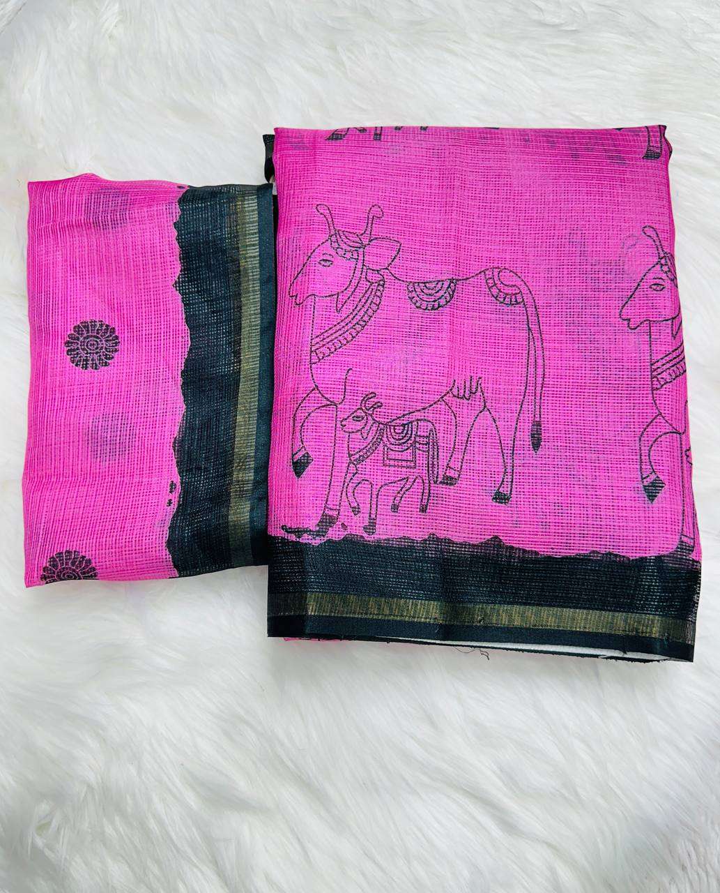  YNF KOTA CHECKS APE COW-3 SAREES WHOLESALE PRINTED LADIES KOTA DORIA SAREES MANUFACTURER             